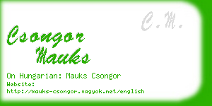 csongor mauks business card